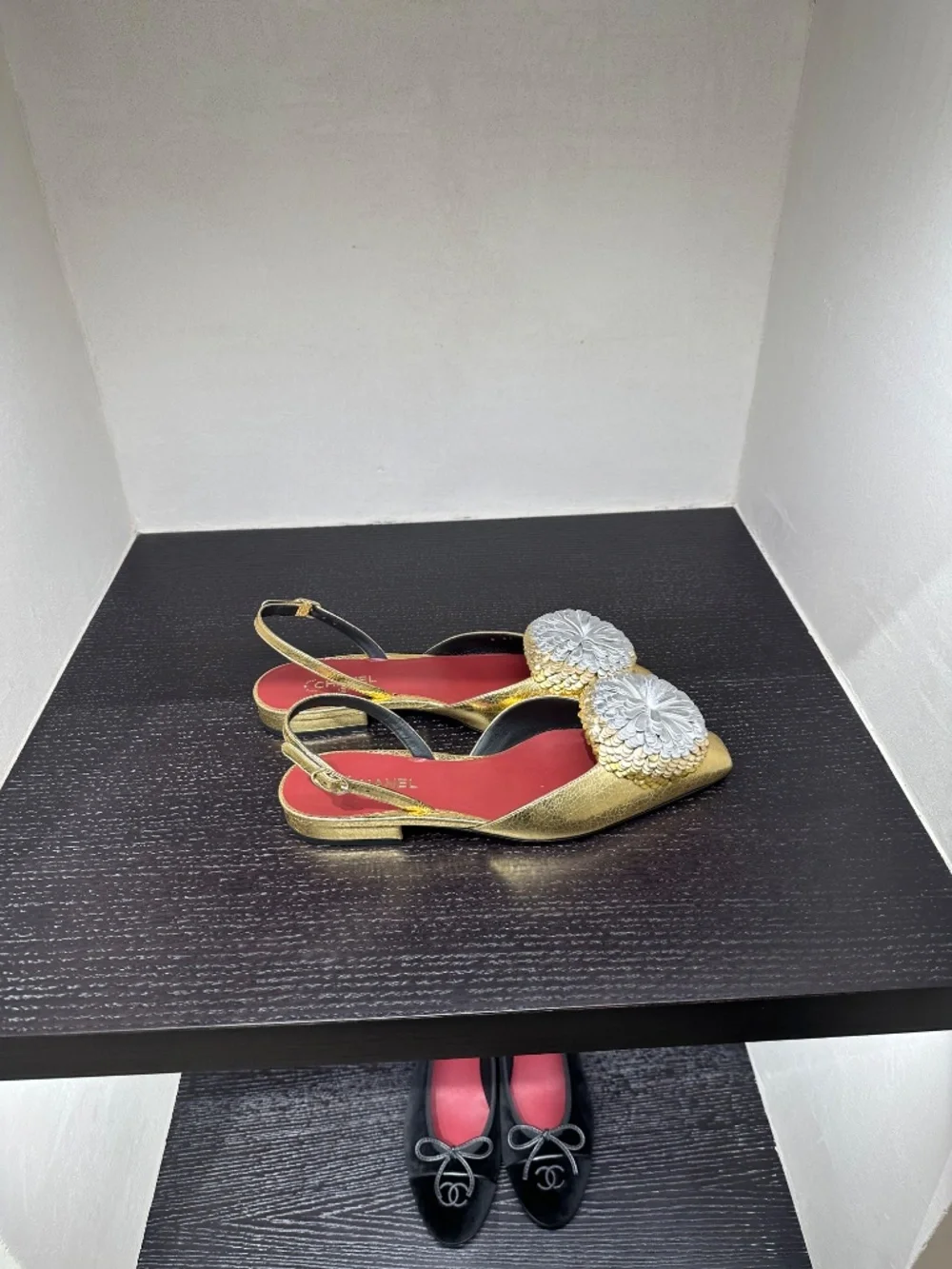 Chanel Chrysanthemum Flat Slingbacks
